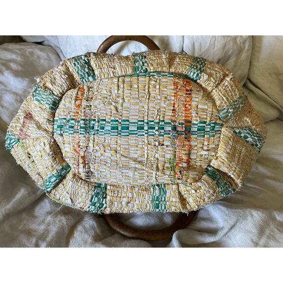 Vintage Mister Ernest Straw Wooden handle Purse Made in Italy - Picture 4 of 11